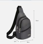 Yerchic Small Sling Bag Crossbody Shoulder Bag for Men Women Lightweight One Strap Backpack Casual Daypack for Daily Travel Outdoor, Black,5811 - Image 5